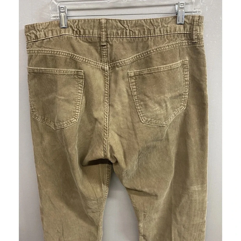 Banana Republic Corduroy Pants Mens 35x36 Brown Pima Cotton Straight Leg Casual